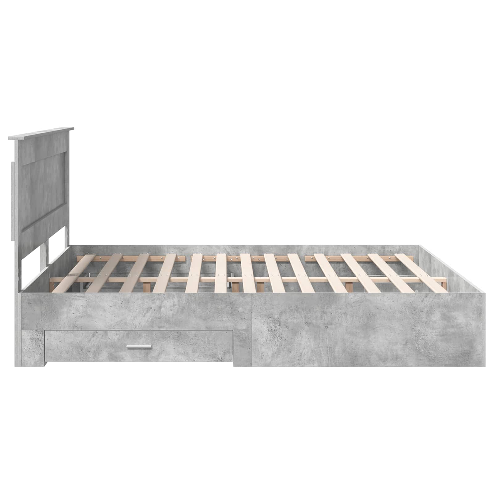 Struttura del letto con testiera Grigio cemento 180 x 200 cm | homemem39