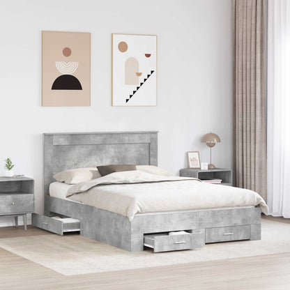 Struttura del letto con cassetto con testiera Legno multistrato | homemem39