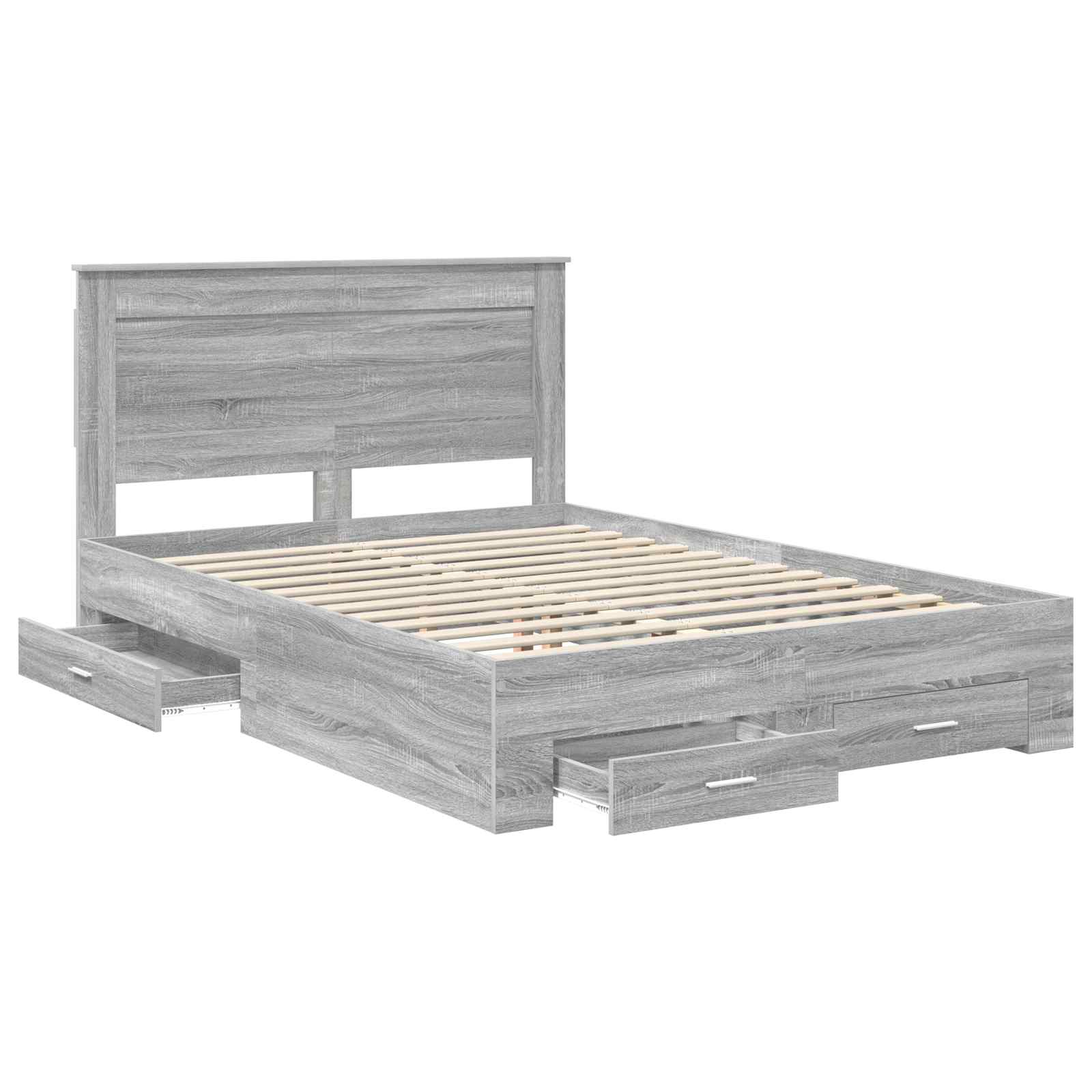 Struttura del letto con cassetto con testiera Legno multistrato | homemem39