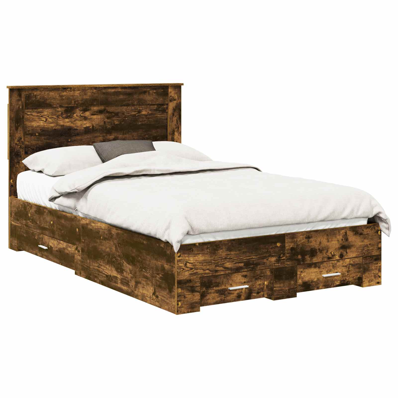 Struttura del letto Rovere fumé 135 x 190 cm Legno multistrato | homemem39