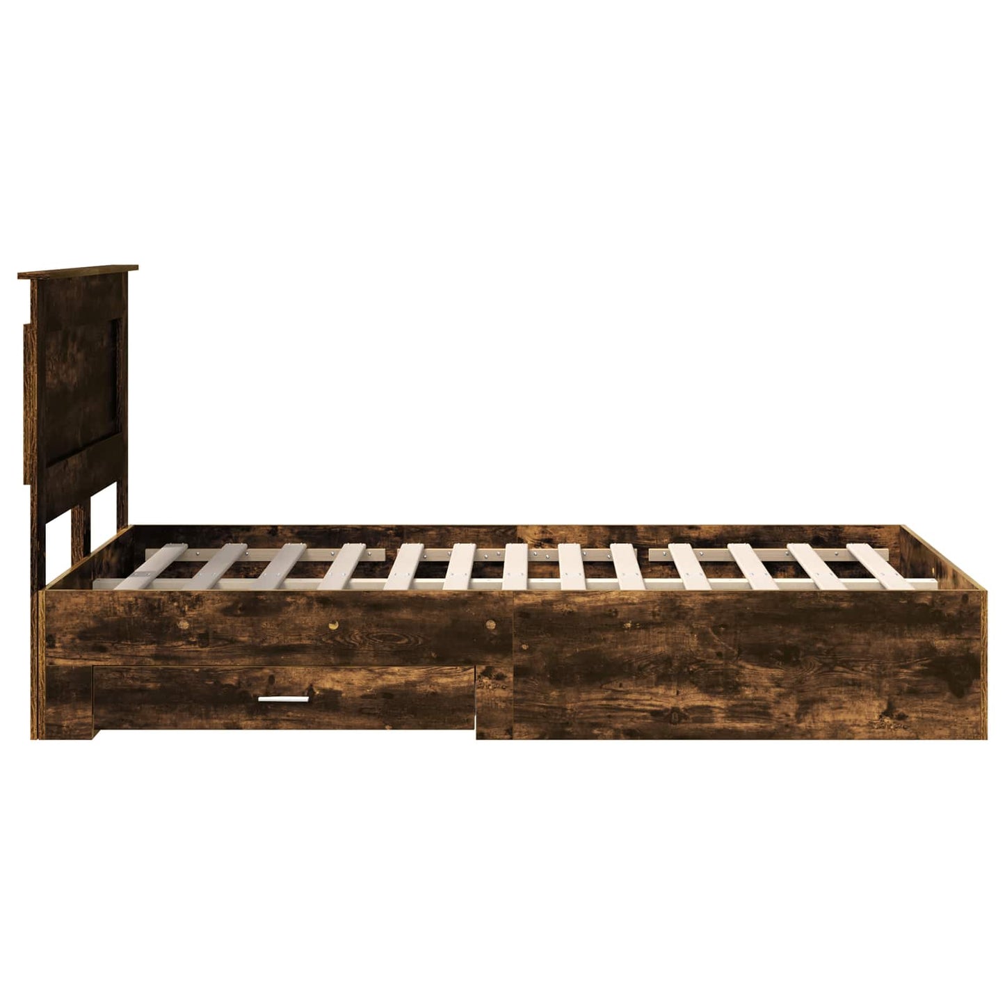 Struttura del letto Rovere fumé 135 x 190 cm Legno multistrato | homemem39