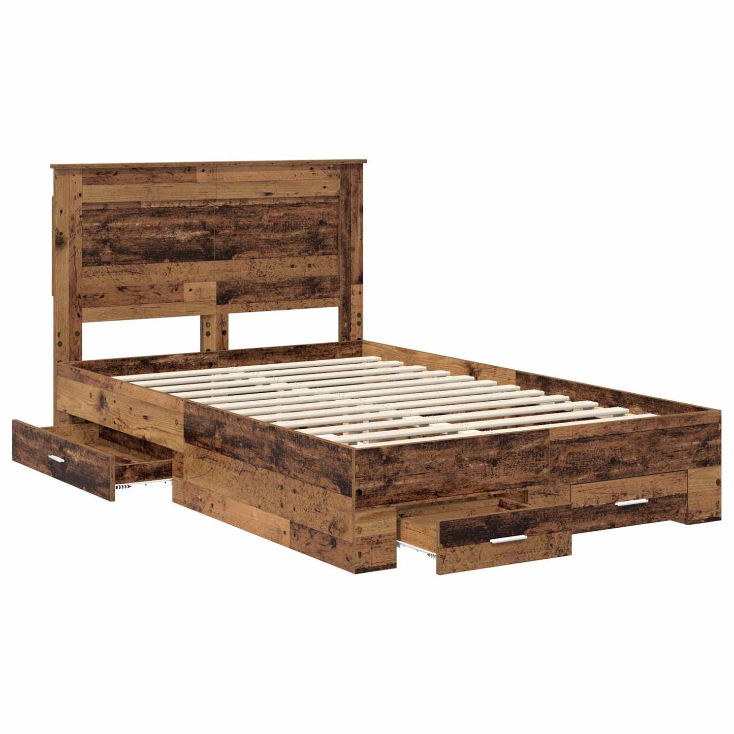 Struttura del letto con cassetto con testiera Legno multistrato | homemem39