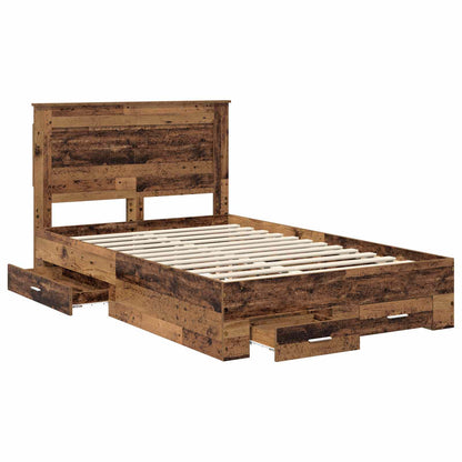 Struttura del letto con cassetto con testiera Legno multistrato | homemem39