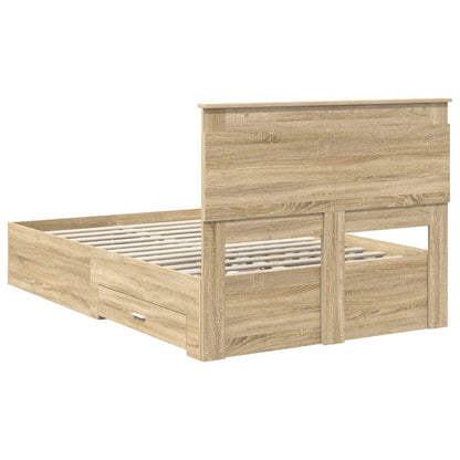 Struttura del letto con testiera Rovere Sonoma 120 x 200 cm | homemem39