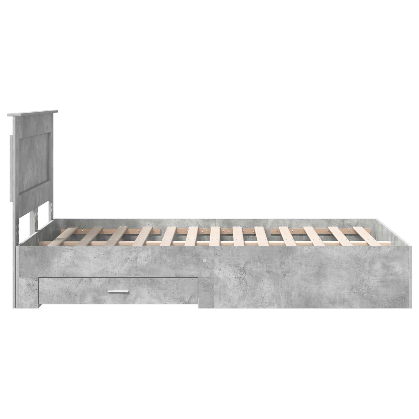 Struttura del letto con testiera Grigio cemento 120 x 200 cm | homemem39