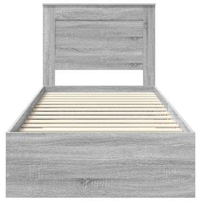 Struttura del letto con cassetto con testiera Legno multistrato | homemem39