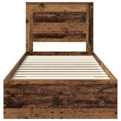 Struttura del letto con cassetto con testiera Legno multistrato | homemem39