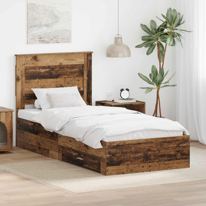 Struttura del letto con cassetto con testiera Legno multistrato | homemem39