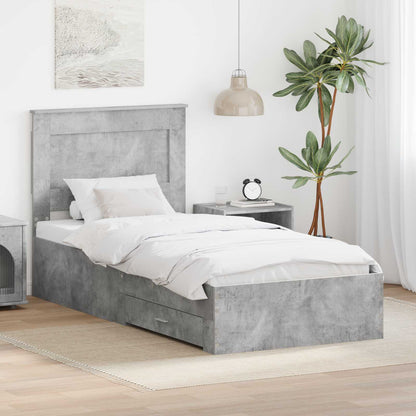 Struttura del letto Grigio Certo e Argento 75 x 190 cm | homemem39