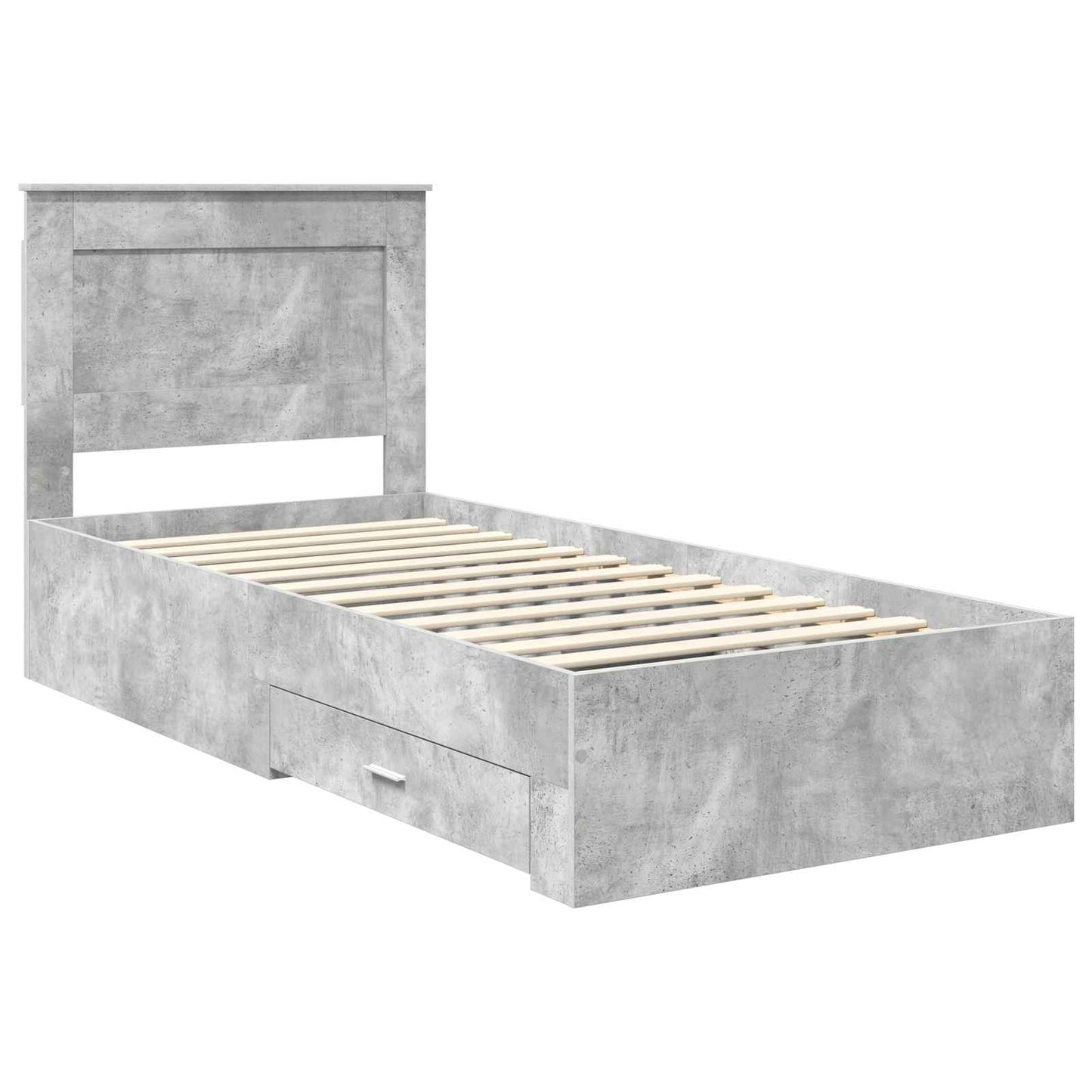 Struttura del letto Grigio Certo e Argento 75 x 190 cm | homemem39