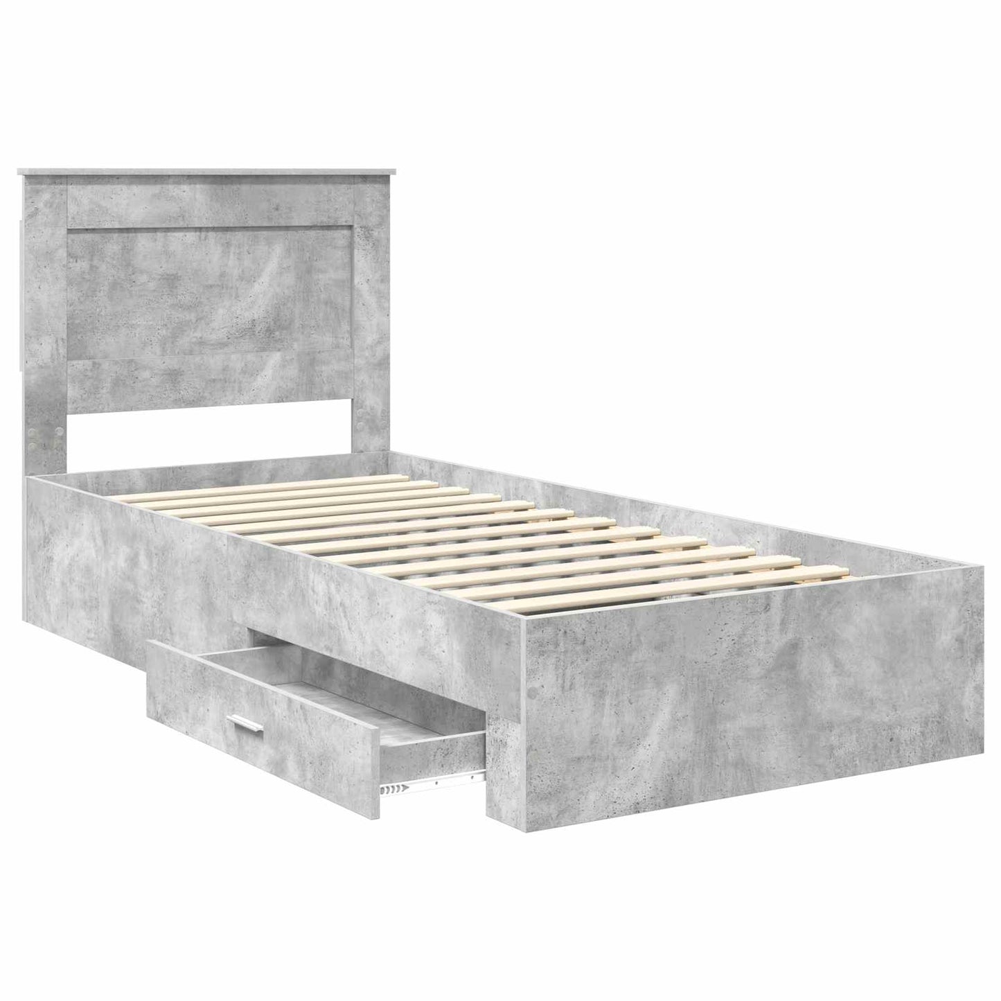 Struttura del letto Grigio Certo e Argento 75 x 190 cm | homemem39