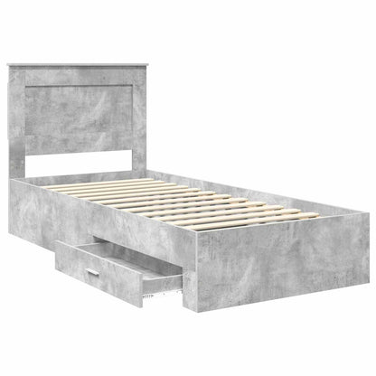 Struttura del letto Grigio Certo e Argento 75 x 190 cm | homemem39