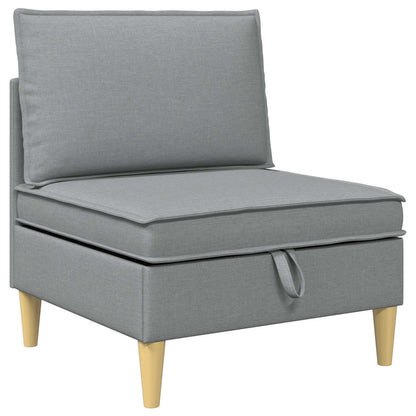 Set di mobili per il soggiorno 4 pcs Grigio Chiaro Tessuto | homemem39