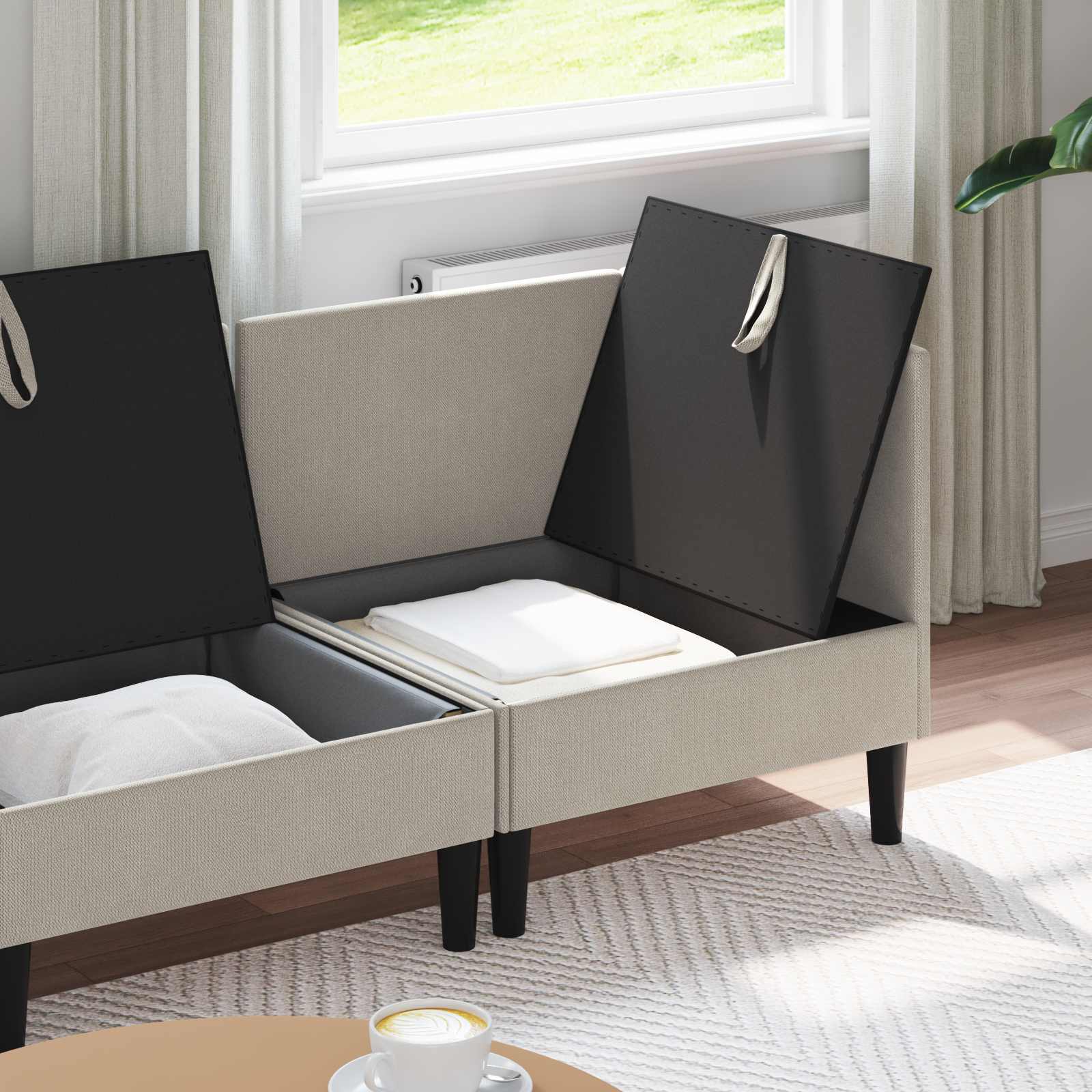 Set di mobili per il soggiorno 4 pcs Avena Tessuto | homemem39