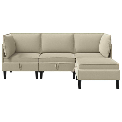 Set di mobili per il soggiorno 4 pcs Sabbia Tessuto | homemem39