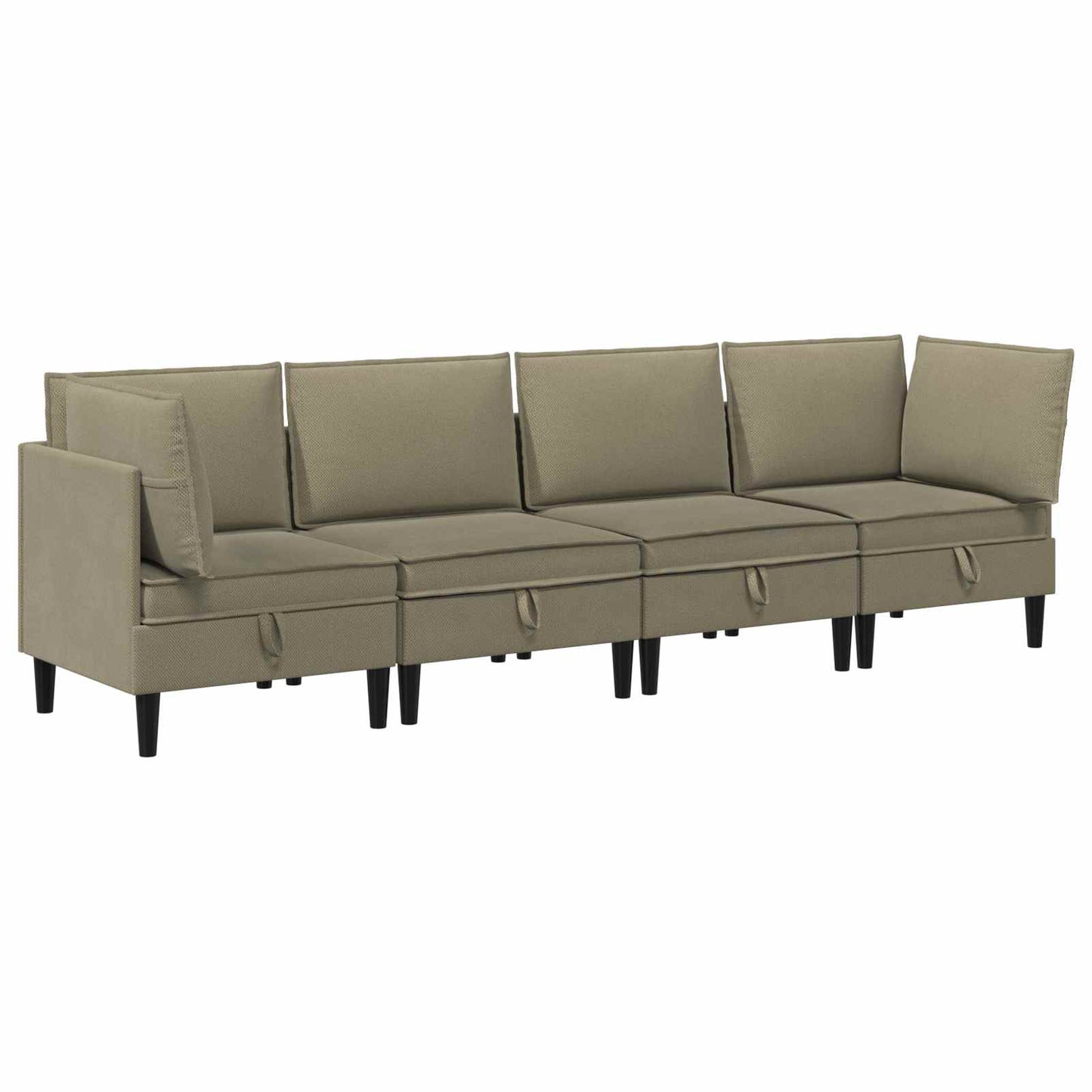 Set di mobili per il soggiorno 4 pcs Cachi Tessuto | homemem39