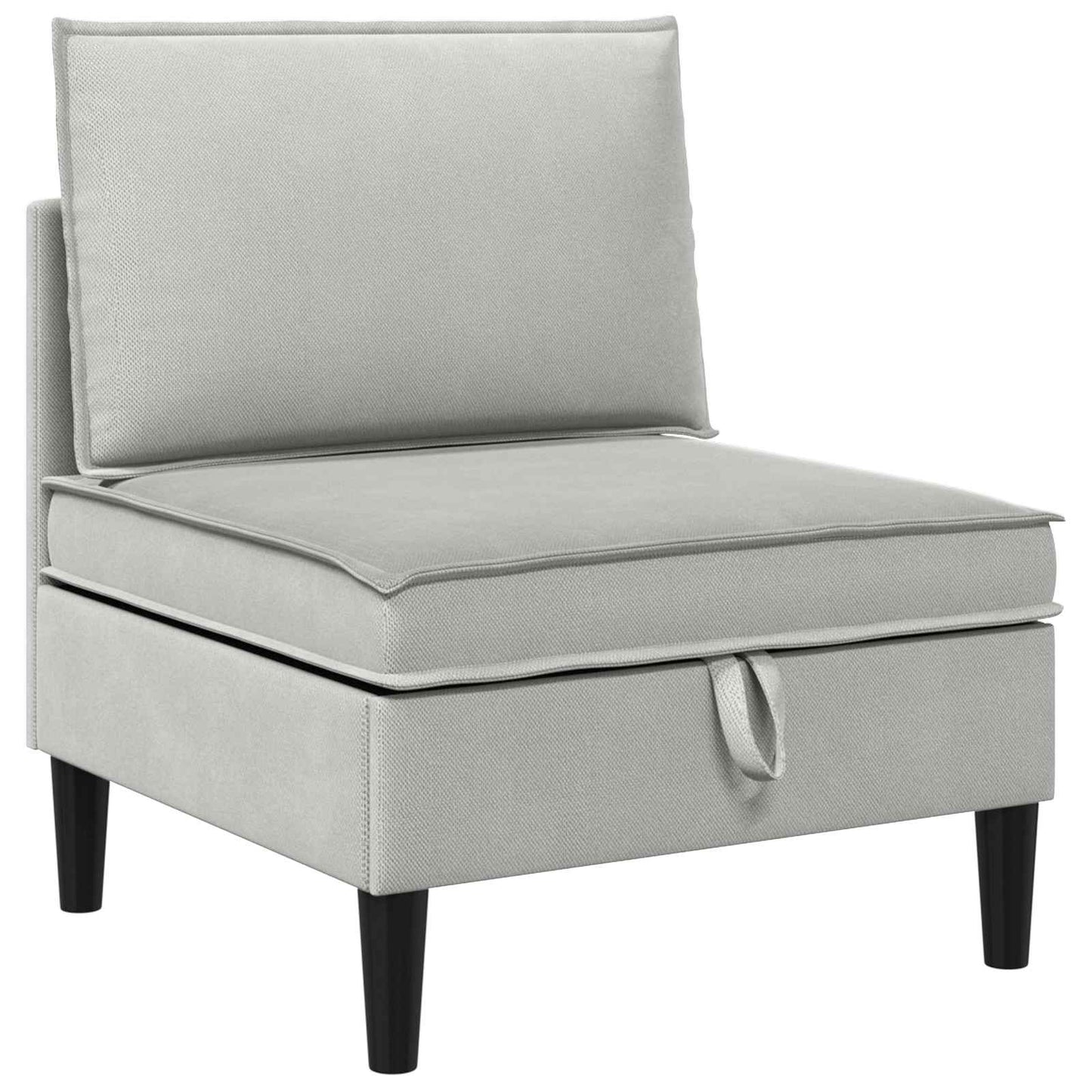 Set di mobili per il soggiorno 4 pcs Grigio chiaro Tessuto | homemem39