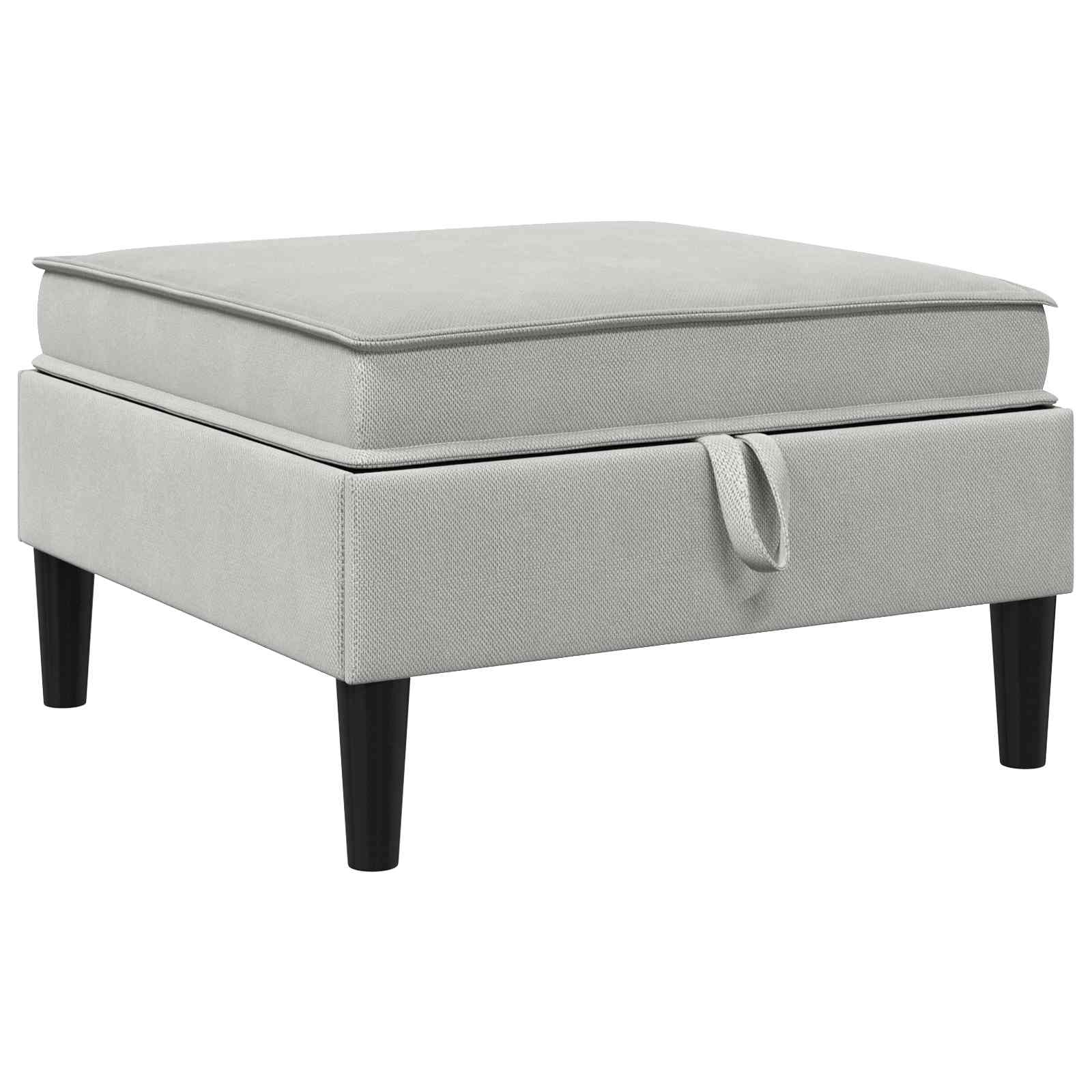 Set di mobili per il soggiorno 4 pcs Grigio chiaro Tessuto | homemem39