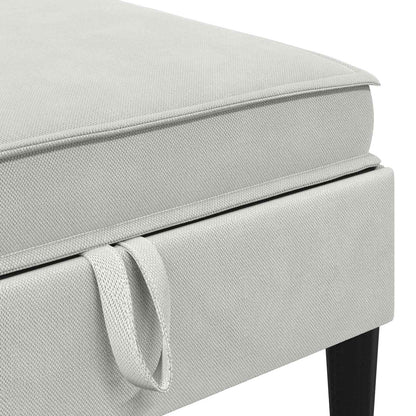 Set di mobili per il soggiorno 5 pcs Grigio chiaro Tessuto | homemem39