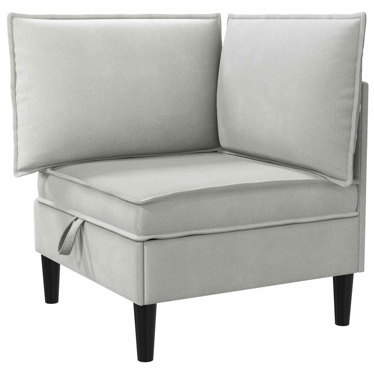 Set di mobili per il soggiorno 5 pcs Grigio chiaro Tessuto | homemem39