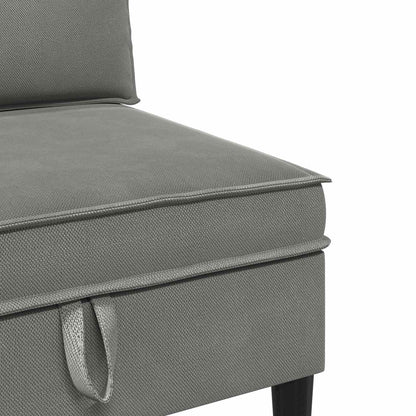 Set di mobili per il soggiorno 3 pcs Grigio scuro Tessuto | homemem39