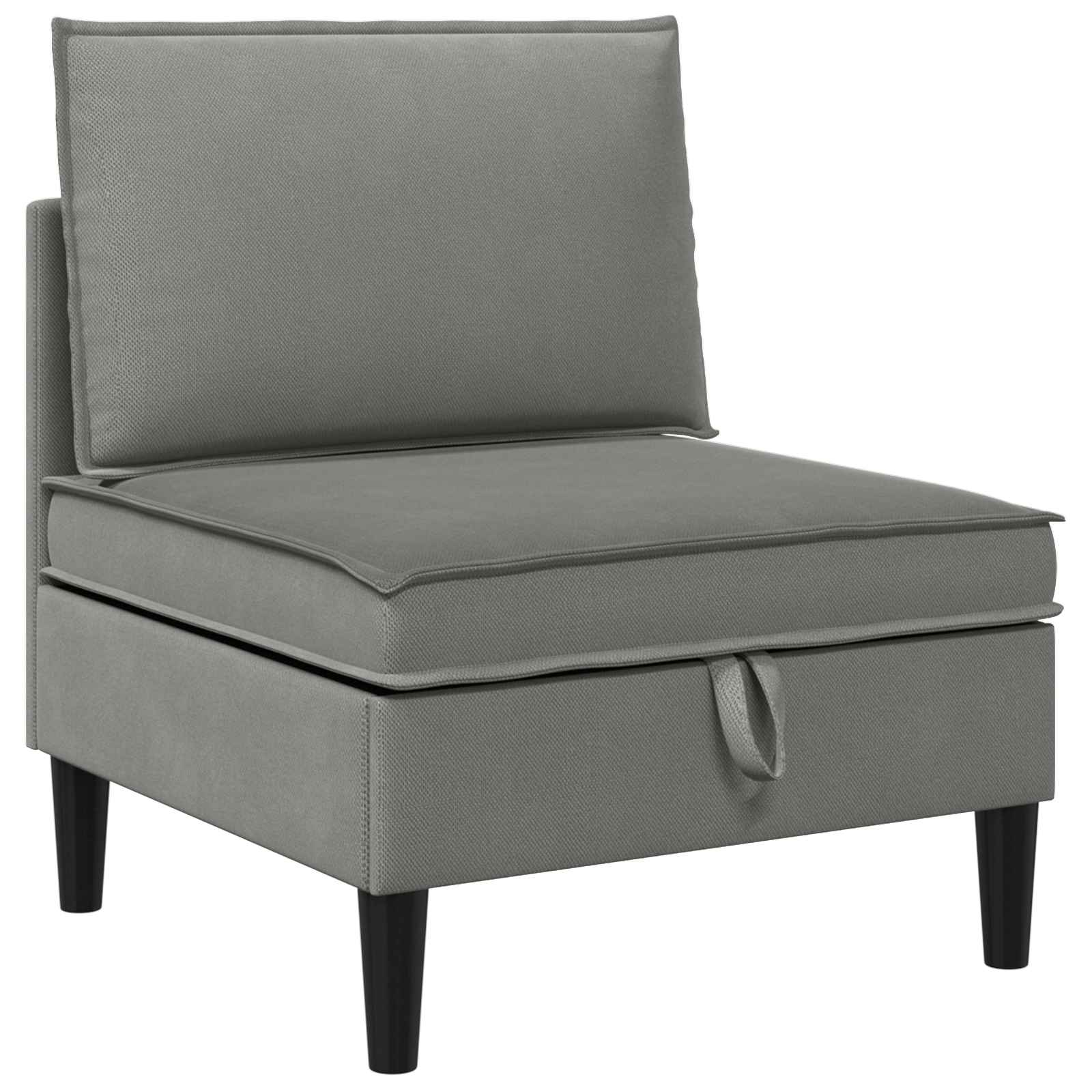 Set di mobili per il soggiorno 5 pcs Grigio scuro Tessuto | homemem39