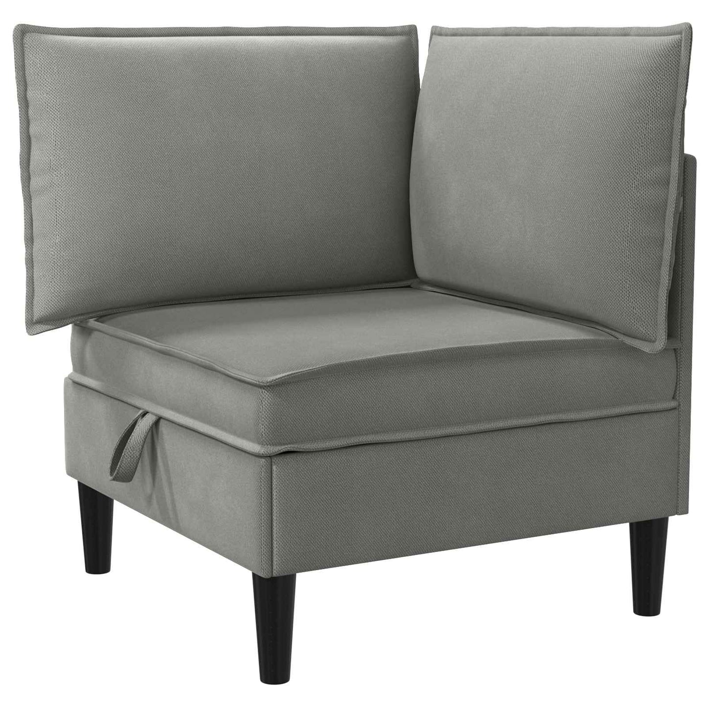 Set di mobili per il soggiorno 6 pcs Grigio scuro Tessuto | homemem39