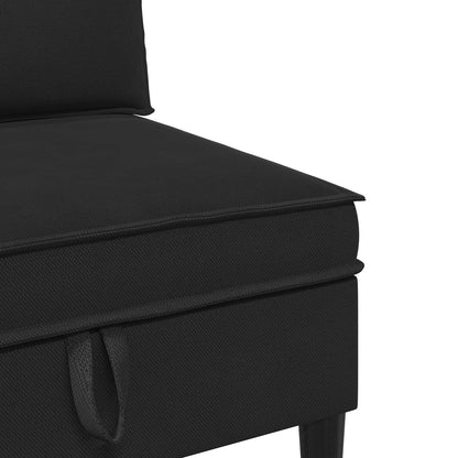 Set di mobili per il soggiorno 4 pcs Nero Tessuto | homemem39