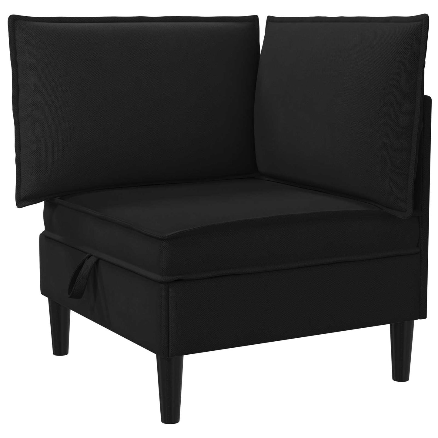 Set di mobili per il soggiorno 5 pcs Nero Tessuto | homemem39