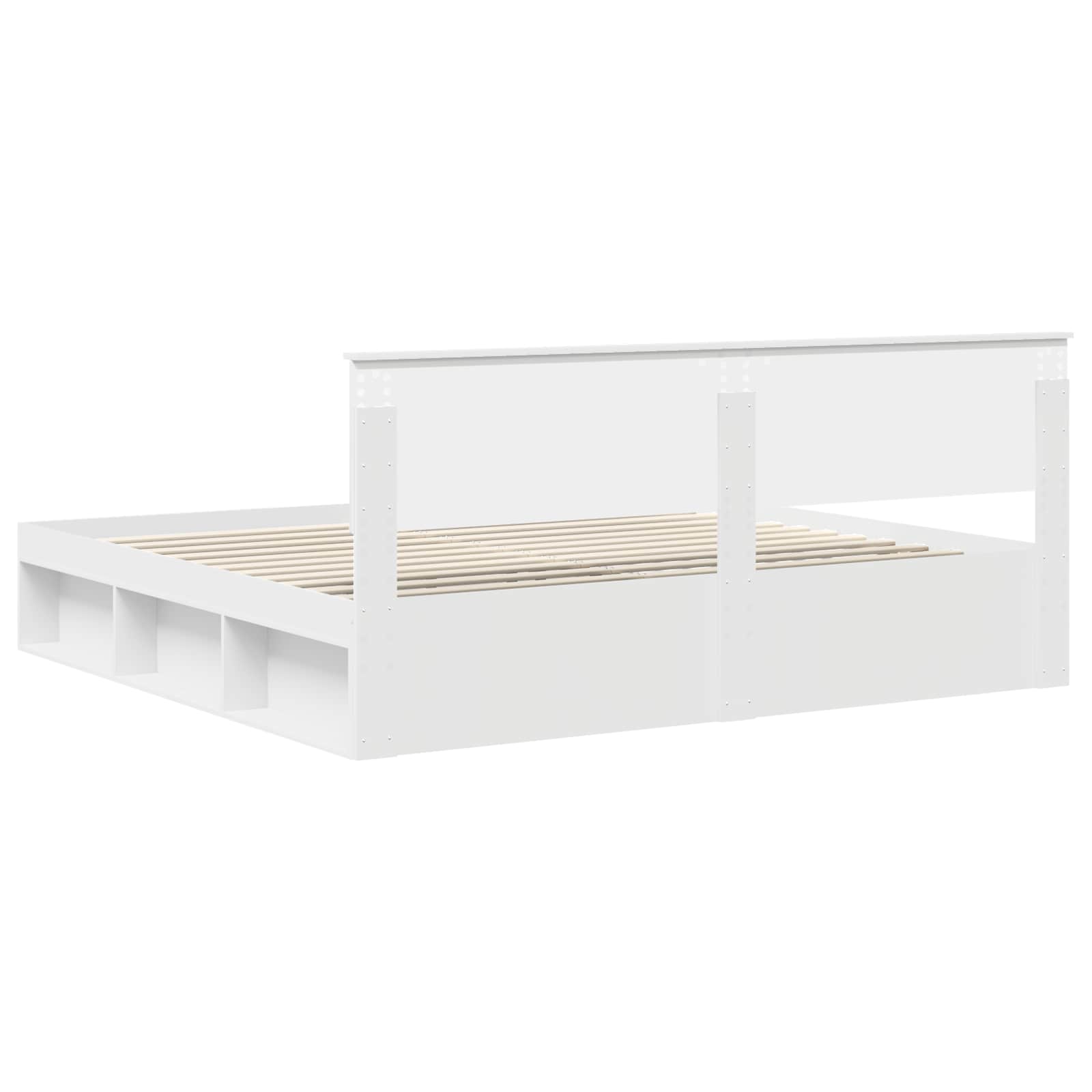 Struttura del letto Bianco 200 x 200 cm Pino massello | homemem39