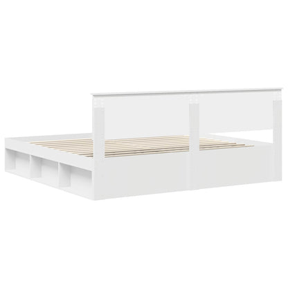 Struttura del letto Bianco 200 x 200 cm Pino massello | homemem39