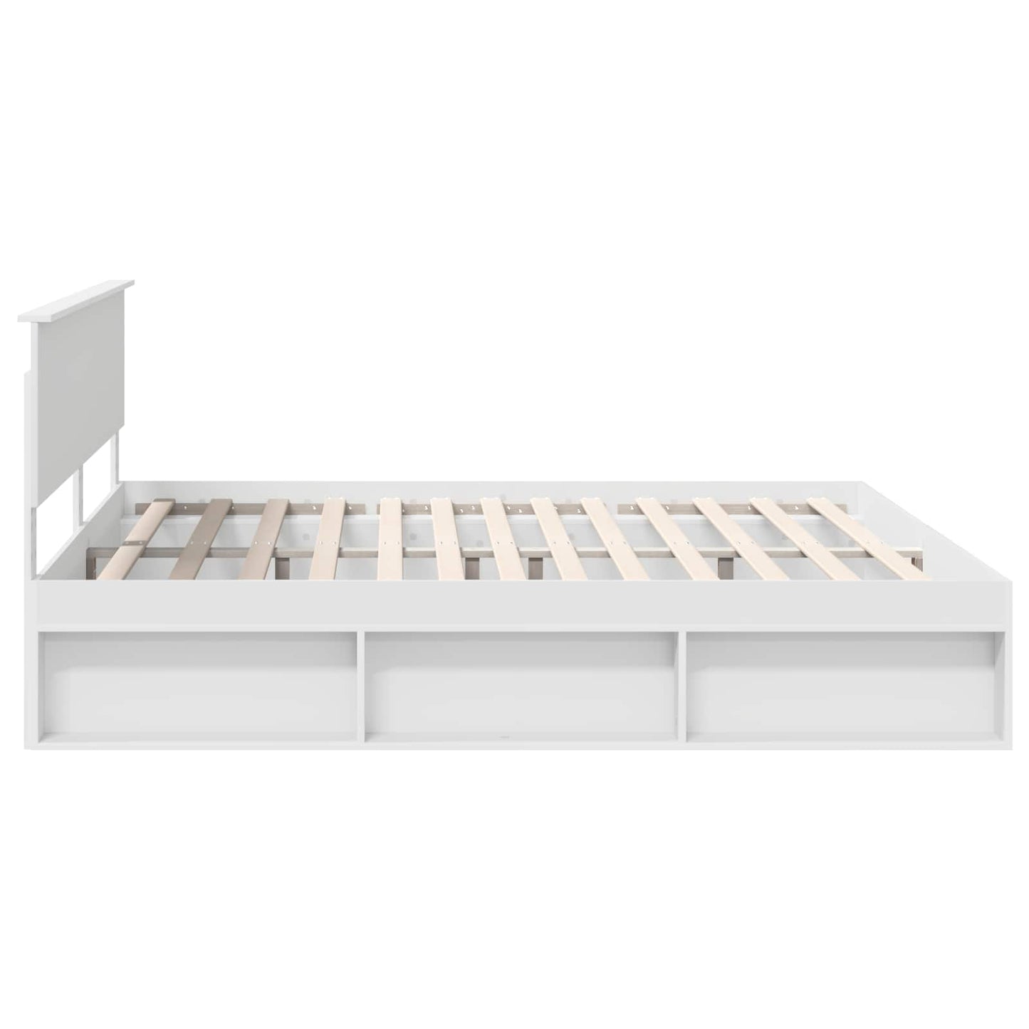 Struttura del letto Bianco 200 x 200 cm Pino massello | homemem39