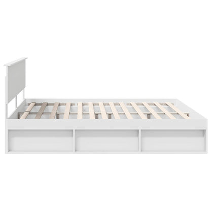Struttura del letto Bianco 200 x 200 cm Pino massello | homemem39