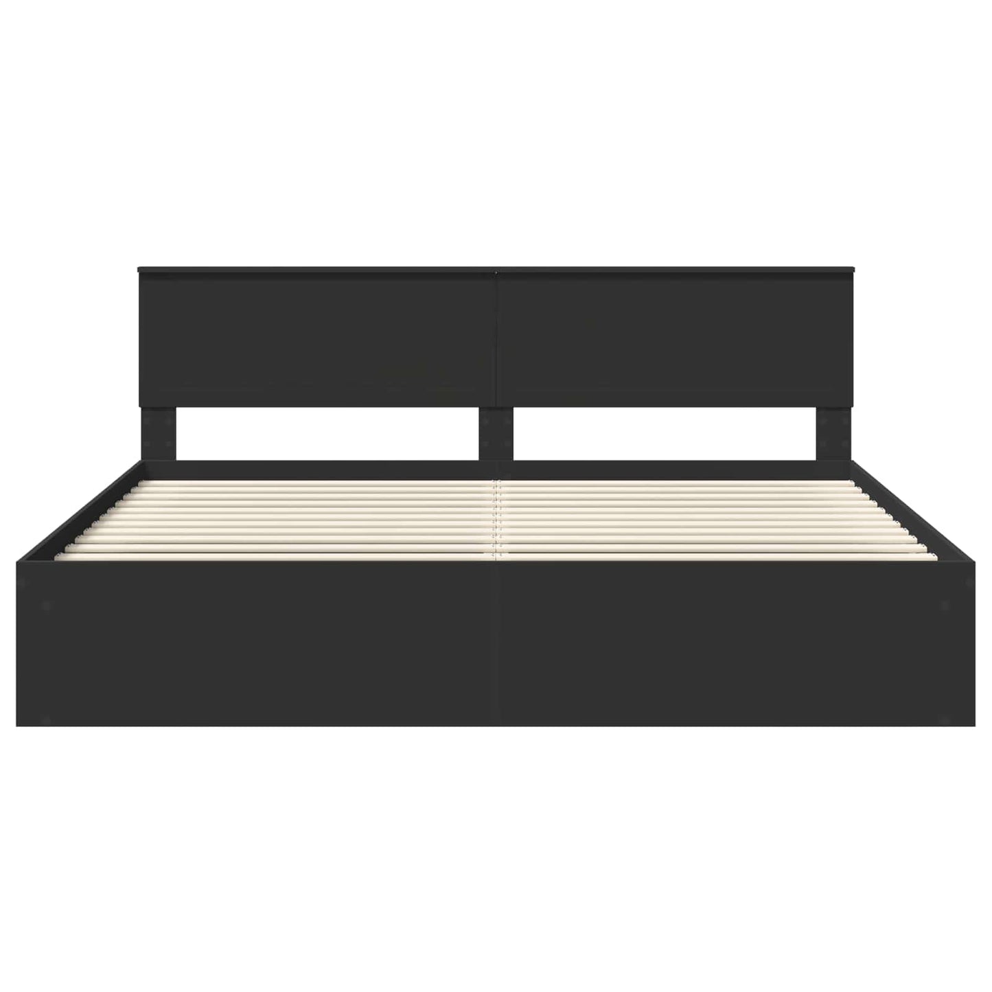 Struttura del letto Nero 200 x 200 cm Pino massello | homemem39