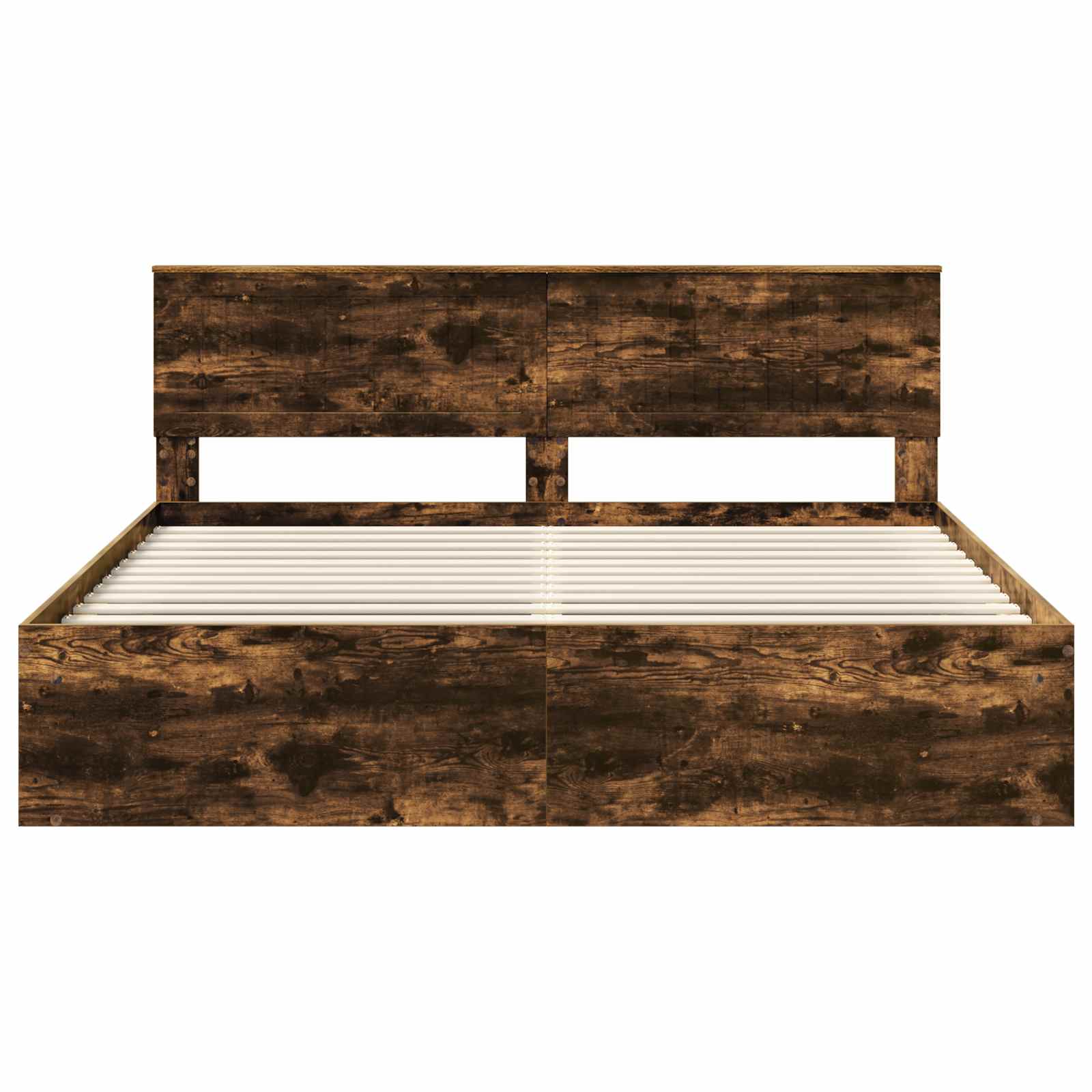 Struttura del letto Rovere fumé 180 x 200 cm Pino massello | homemem39