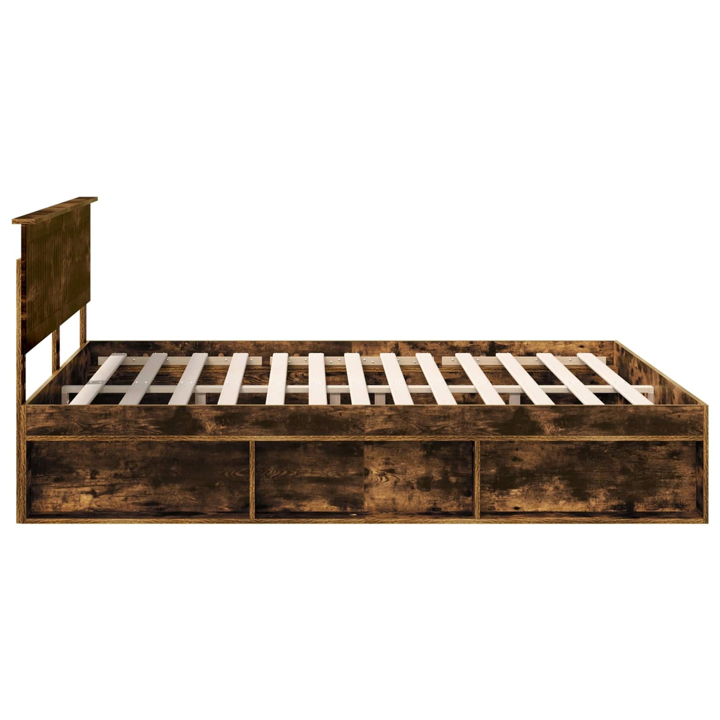 Struttura del letto Rovere fumé 180 x 200 cm Pino massello | homemem39