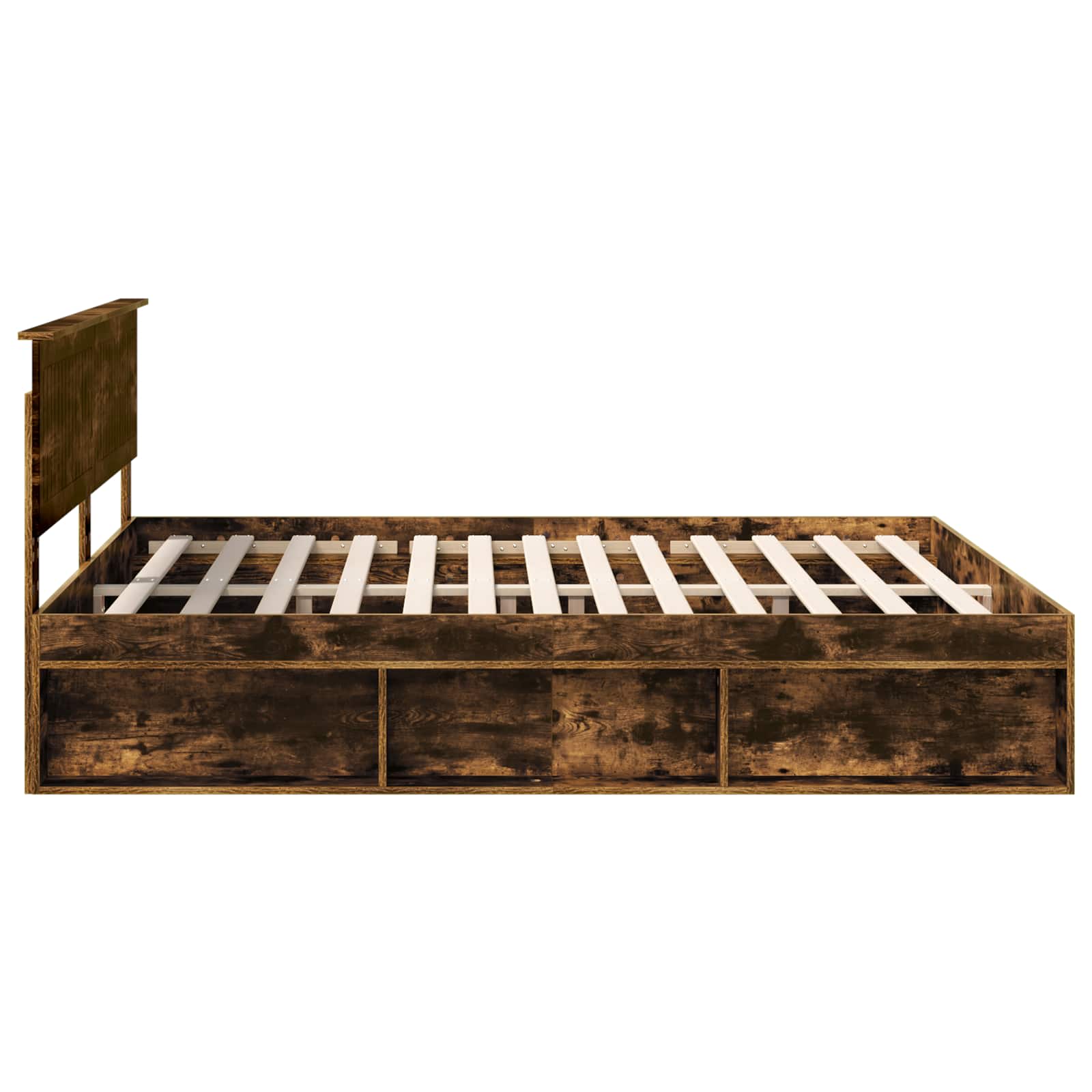 Struttura del letto Rovere fumé 180 x 200 cm Pino massello | homemem39