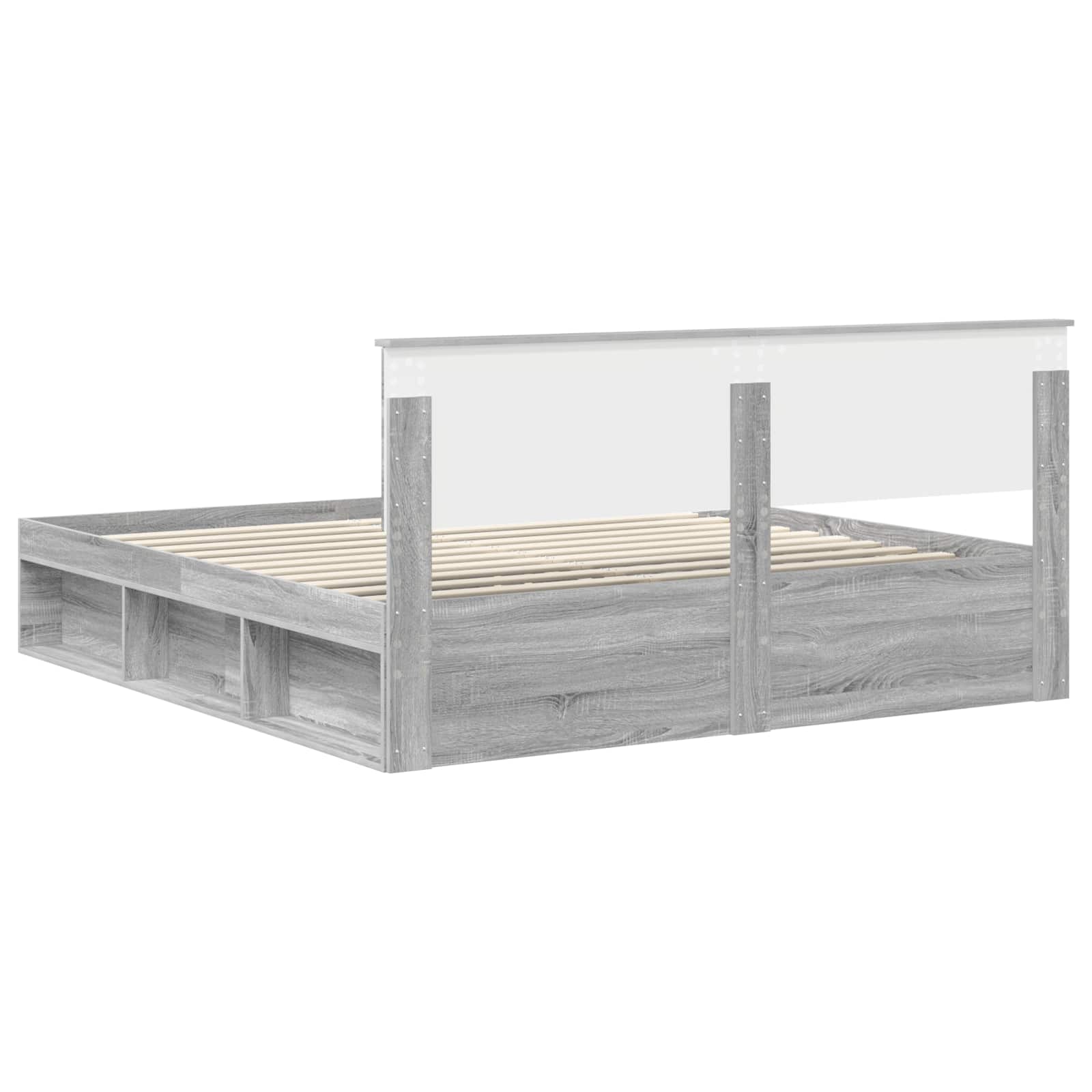 Struttura del letto Grigio Sonoma 180 x 200 cm Pino massello | homemem39