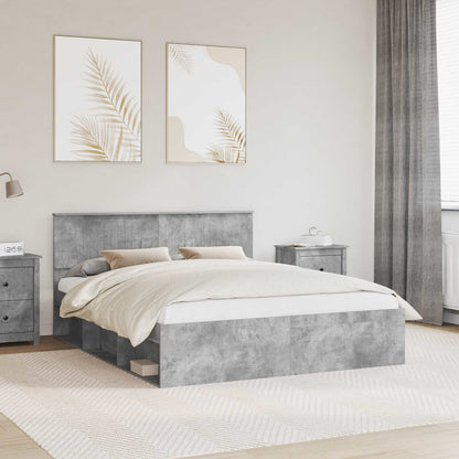 Struttura del letto Calcestruzzo 160 x 200 cm Pino massello | homemem39