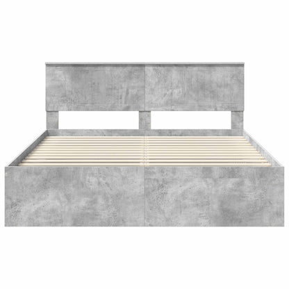 Struttura del letto Calcestruzzo 160 x 200 cm Pino massello | homemem39