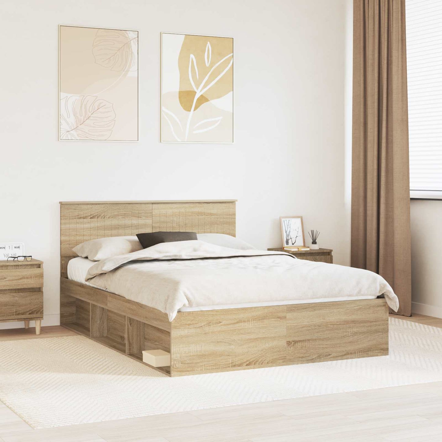 Struttura del letto Sonoma 140 x 200 cm Pino massello | homemem39
