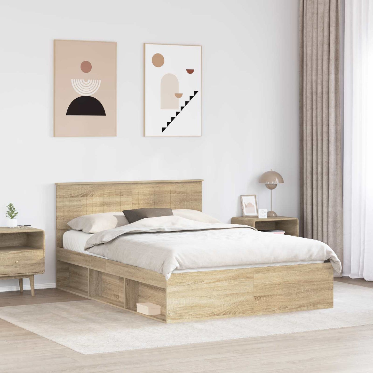 Struttura del letto Sonoma 140 x 200 cm Pino massello | homemem39