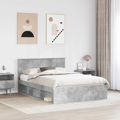 Struttura del letto Calcestruzzo 140 x 200 cm Pino massello | homemem39