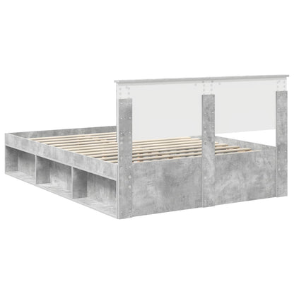 Struttura del letto Calcestruzzo 140 x 200 cm Pino massello | homemem39