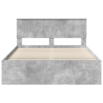 Struttura del letto Calcestruzzo 140 x 200 cm Pino massello | homemem39