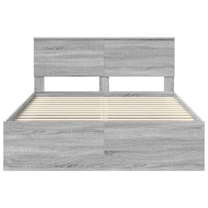 Struttura del letto Grigio Sonoma 140 x 200 cm Pino massello | homemem39