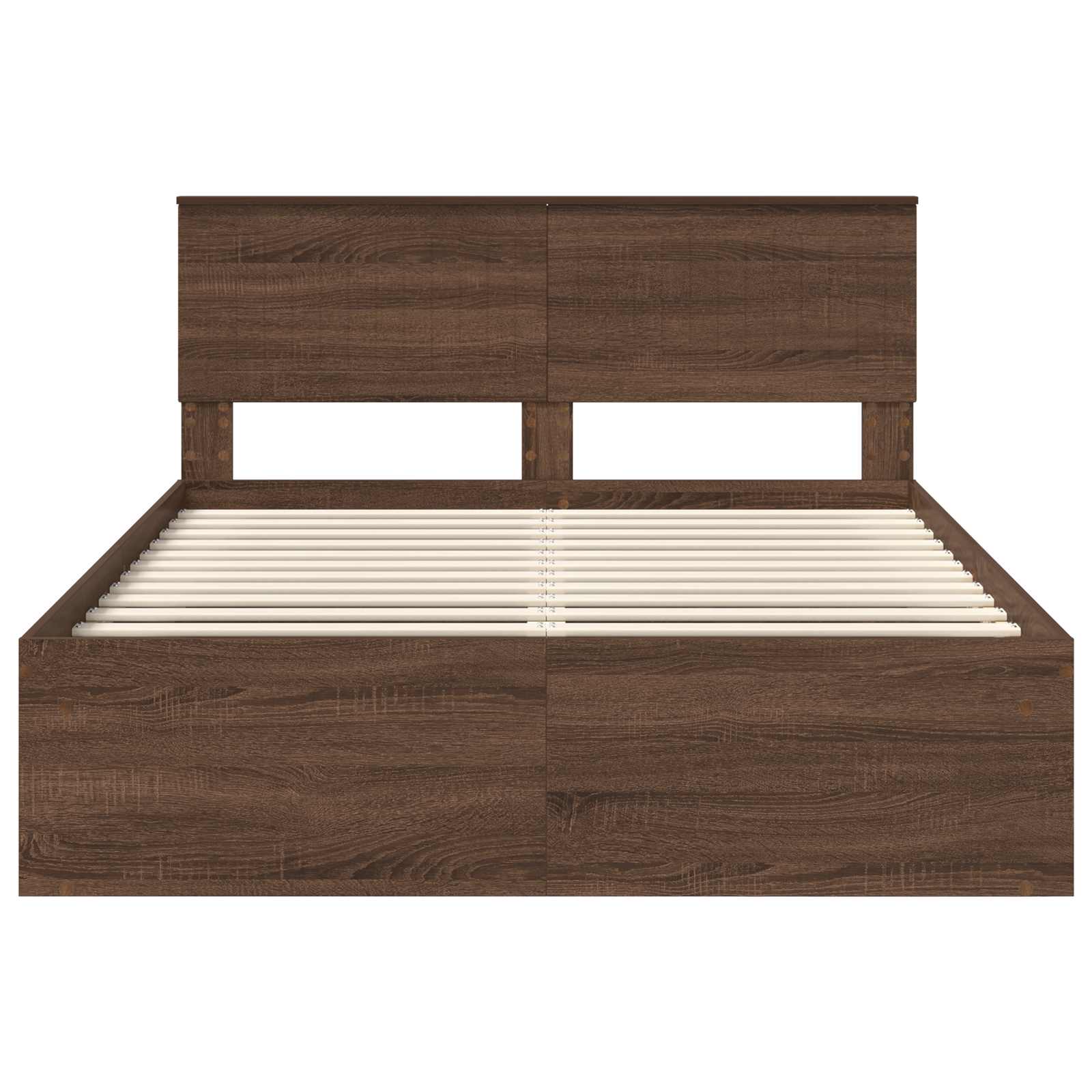 Struttura del letto Rovere Marrone 140 x 200 cm Pino massello | homemem39