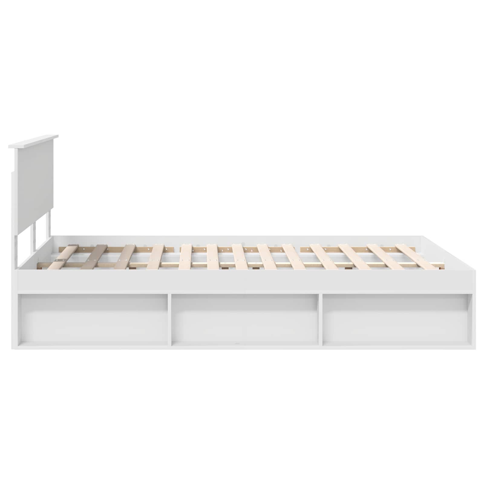 Struttura del letto Bianco 140 x 190 cm Pino massello | homemem39