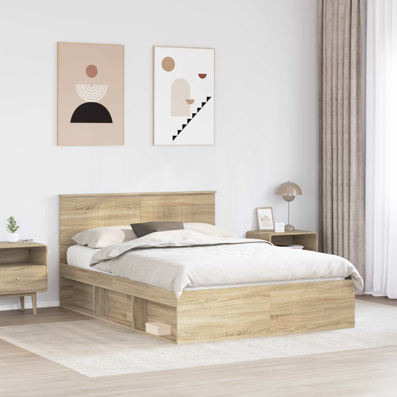Struttura del letto Sonoma 140 x 190 cm Pino massello | homemem39