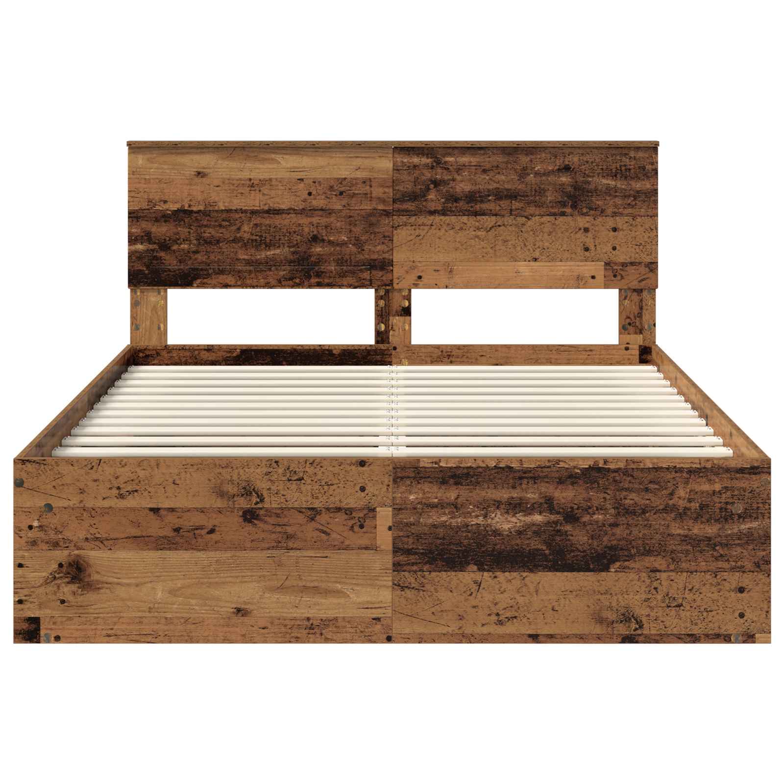 Struttura del letto Legno vecchio 140 x 190 cm Pino massello | homemem39